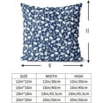 thumbnail image 3 of Vintage Flower Pillow Covers 20x20 Set of 2 Rustic Cute Small Floral Navy Blue Cream Decorative Throw Pillows Outdoor Pillowcase Farmhouse Velvet Cushion Case Decor for Home Sofa Couch Bed, 3 of 6