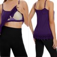thumbnail image 5 of COMFREE Women's Camisole with Built in Bra Tank Top Flowy Swing Pleated Tank Top Cami with Adjustable Strap, 5 of 7