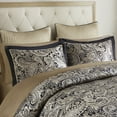 thumbnail image 5 of Home Essence Charlotte 12 Piece Black Bedding Comforter Set with 100% Cotton Sheets, Cal King, 5 of 10