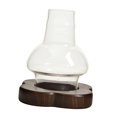 thumbnail image 4 of Candelabro de mesa,Candelabro con cubierta de vidrio transparente y base de madera,Centros de mesa con portavelas de cristal,Pantalla de lámpara de aceite Decoración de mesa, 4 of 9