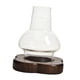 thumbnail image 4 of Candelabro de mesa,Candelabro con cubierta de vidrio transparente y base de madera,Centros de mesa con portavelas de cristal,Pantalla de lámpara de aceite Decoración de mesa, 4 of 9