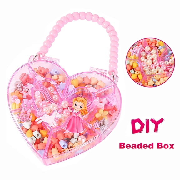 EIMELI Craft Beads, Jewelry Making Kit with Storage Box, Arts and Crafts Hairband Necklace Bracelet and Ring, Creativity DIY Set