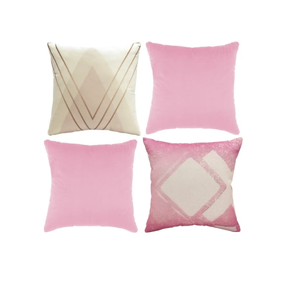 Set de 4 Cojines Decorativos Coprire 45 x 45 cm Rosa