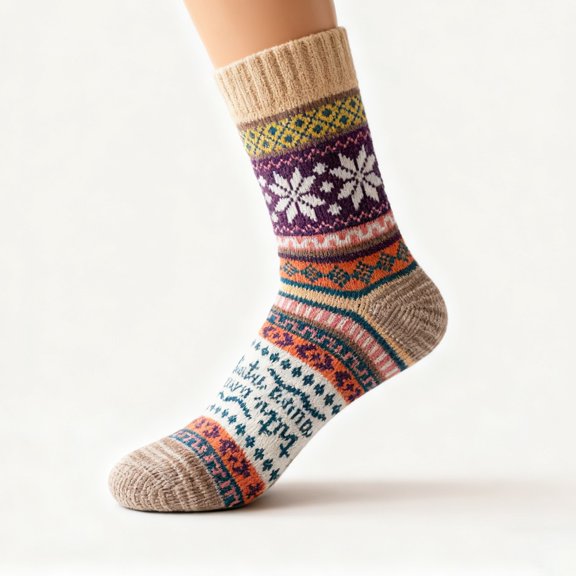 DailyChi Under $5 Crew Socks for Women 5 Pairs Thermal Fleece Socks Extra Thick Warm Socks Cozy House Socks Slip On Plush Socks Everyday Must Haves Comfortable Fit Socks, One Size