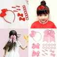 thumbnail image 2 of School Hair Accessories Set for Little Teen Girls Uniform Hair Bows Set with Hair Clips,Headbands and Ponytail Holders, 2 of 20