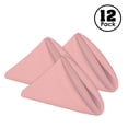 thumbnail image 2 of Gee Di Moda Cloth Napkins - 17 x 17 Inch Pink Solid Washable Polyester Dinner Napkins - Set of 12 Napkins with Hemmed Edges - Great for Weddings, Parties, Holiday Dinner & More, 2 of 6