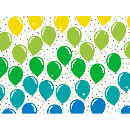 Pack of 1, Rainbowloons Wrapping Paper 26" x 417', Half Ream Roll for Celebration, Party, Holiday, Birthday and Events, Made in USA