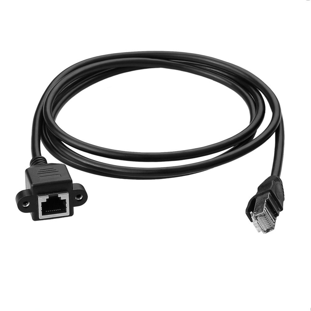 Cable Length: 0.3m Computer Cables 30cm RJ45 Male to Female Screw Panel Mount LAN Ethernet Network Extension Cable New