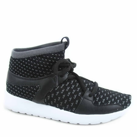 High Top Slip - Relax-22k Youth Girl's Kid's High Top Lace Up Slip On Flat Sneakers Casual Sport Shoes