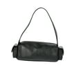 thumbnail image 2 of No Boundaries Women's Faux Leather Cargo Shoulder Bag, Black, 2 of 5
