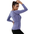 thumbnail image 7 of NELEUS Womens Compression T Shirt Yoga Athletic Dry Fit Long Sleeve 3 Pack,Gray+Blue+Green,US Size M, 7 of 7