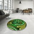 thumbnail image 4 of Ahgly Tapis Rectangulaire Lavable en Machine Intérieur Transitionnel Vert Forêt Foncé, 7 Pieds x 9 Pieds, 4 of 7