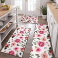 thumbnail image 2 of Pioneer Flower Floral Print Pattern Kitchen Rugs Sets Of 3,Kitchen Runner Rugs Non Skid Washable,Decorative Kitchen Floor Mats for Kitchen,Sink,Laundry,17"x30"+ 17"x47" + 17"x59", 2 of 6