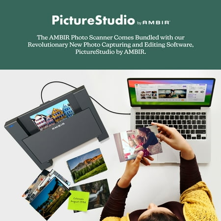 Ambir Technology Inc - AMBIR Photo Scanner with PictureStudio Software - Black