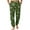 Army Green, variant on Wutalume Men's Drawstring Pocket Cuffed Casual Pants with Christmas Print, Ideal for Home Sleep and Lounge Wear, Featuring Elastic Waistband and Comfortable Fabric,Army Green L