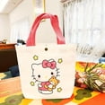 thumbnail image 2 of 1pc Adorable Hello Kitty Cartoon Print Canvas Tote Bag - Durable, Spacious, Stylish Crossbody Wear with Adjustable Strap, Perfect for Everyday Use, School, Work, Travel, and Gift Giving - Soft, Lightw, 2 of 5