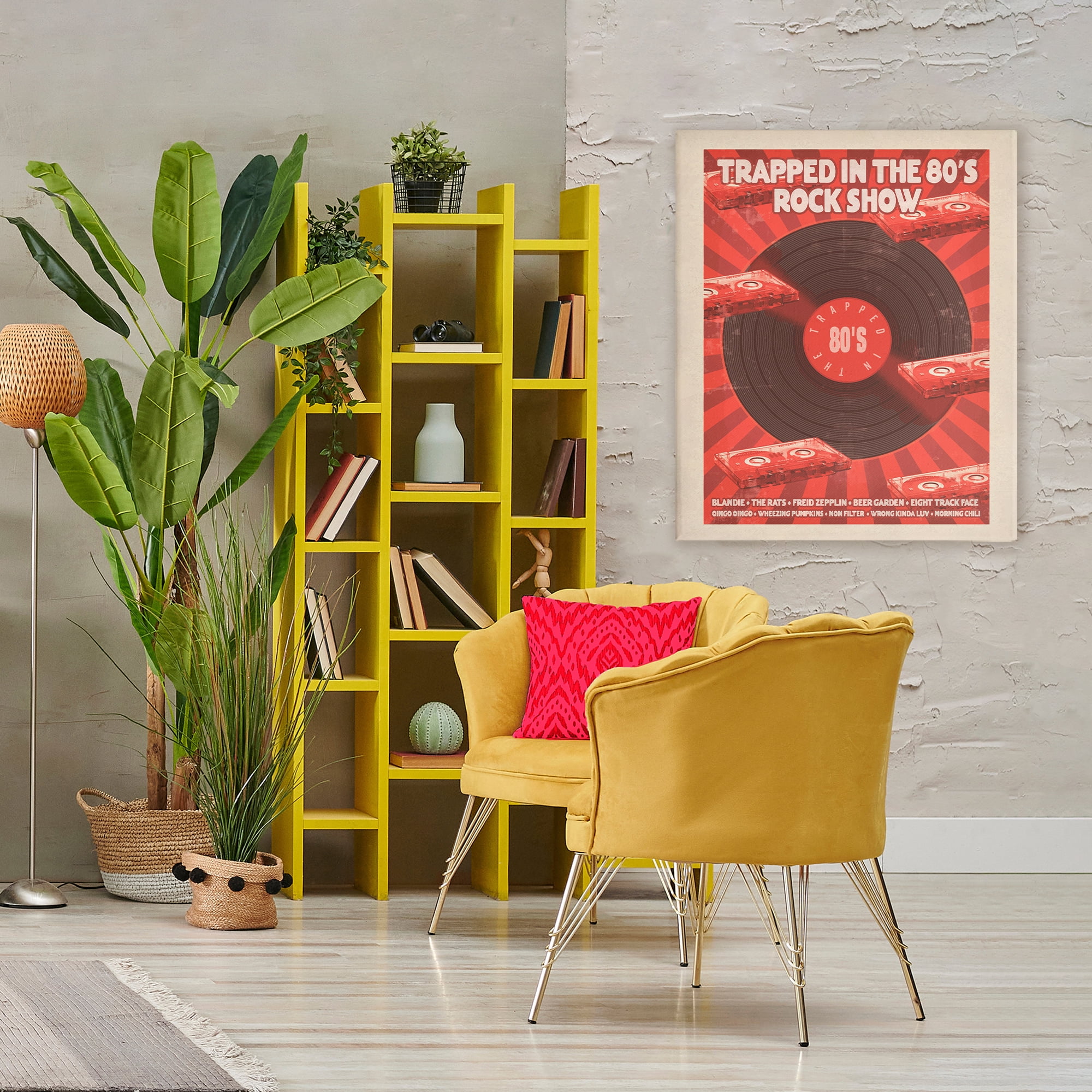 Stupell Industries Trapped in 80s Rock Show Canvas Wall Art, design by Old Red Truck
