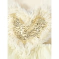 thumbnail image 6 of Bslissey Newborn Baby Girls Sweet Romper Dress 3M 6M 12M 18M 24M Sleeveless Backless Heart Sequins Tulle Jumpsuit Infant Toddler Summer Bodysuit Dress for Daily Party, 6 of 9
