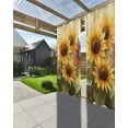 thumbnail image 3 of nqOlkjepod Outdoor Curtains for Patio Waterproof, Summer Sunflowers Outdoor Privacy Panels Grommet, Spring Oil Painting Floral Leaf Plant Blackout Outside Curtains for Porch 54"x108", 2 Panels, 3 of 8