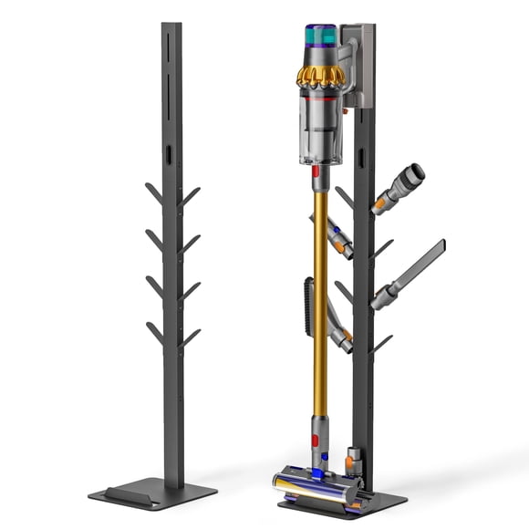 PEGZONE Vacuum Stand Compatible with Dyson G5 V15 V12 V11 V10 V9 V8 V7, S11 A10 A11, NEC180 280TL, Cordless Vacuum Holder with 8 Storage Hooks, Acces