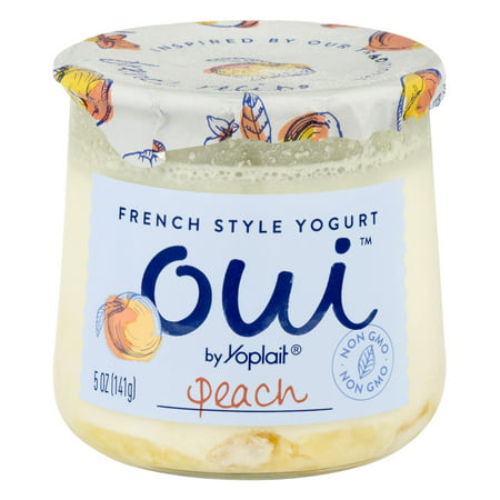 Oui by Yoplait Peach Flavored French Style Yogurt - 5oz