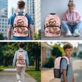 thumbnail image 2 of Jeiento 4-Piece Kids Backpack Set Water-Resistant Polyester Strawberry Sloth Backpack for Boys Girls Elementary School, Includes Lunch Bag, Pencil Case, Bookmark, 2 of 7