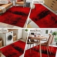 thumbnail image 5 of Red Runner Rug 2.7x5 FT, Non Slip Entryway Carpet, Retro Oil Painting Modern Abstract Art Aesthetics Washable Soft Floor Carpet Entrance Mat Non-Shedding Throw Rug for Hallway Laundry Room Bedside, 5 of 9