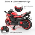 thumbnail image 4 of 12V Ride On Motorcycle for Kids, Electric Kids Motorcycle with LED, Bluetooth, Music, Horn, 110 Lbs Load, 4 of 8