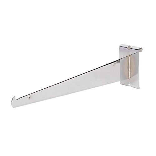 Econoco GW/12KB 12" Shelf Bracket - Chrome Finish,Pack Size - 48