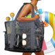 thumbnail image 3 of Bolsa de playa: bolso de mano de malla duradero para mujer con 7 bolsillos, 3 of 3