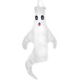 thumbnail image 1 of Decoración colgante de fantasma para Halloween, bandera de manga de viento de 43 pulgadas, decoración de Halloween para exteriores para patio, césped, porche, camino, árboles, 1 of 8