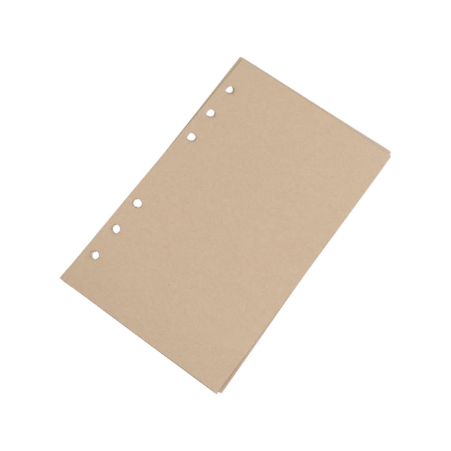 COOPHYA Unlined Refill Paper 320 Sheets Khaki A6 for Spiral Notebook Daily Use Office