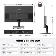 KOORUI 24'' FHD 1920×1080p Computer Monitor, 100Hz PC Monitor, HDMI&VGA VESA, E2412F