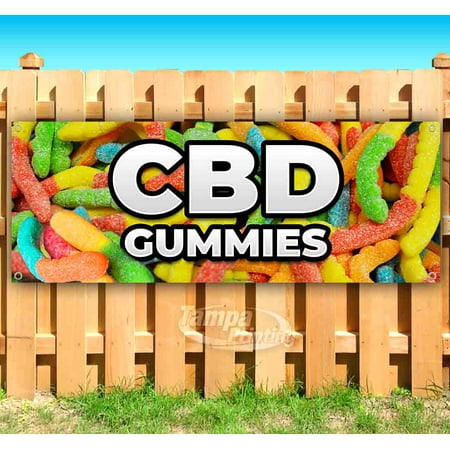 CBD Gummies 13 oz Vinyl Banner With Metal Grommets