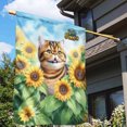 thumbnail image 3 of Exotic Shorthair Hello Summer Sunshine Sunflowers Spring Retro Vintage House Flag 28x40in Double Sided Cat Lover Kitten Owner Gifts Outdoor Decor - 00008, 3 of 5