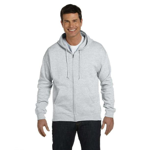 Hanes - Hanes Men's EcoSmart Fleece Zip Hood Jacket - Walmart.com ...
