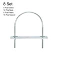 thumbnail image 3 of Round U-Bolts 8 Set 116mm Inner Width 163mm Length M6 with Nuts and Plates, 3 of 5