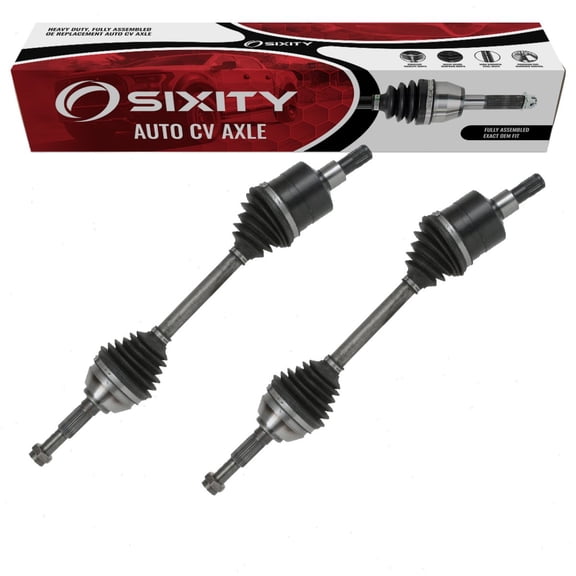 Sixity Auto 2 pc Front CV Axle Kit compatible with Chevrolet Trailblazer EXT 2002-2006 - Pair Left Right Driver Passenger Complete Axle Shaft Assembly