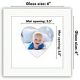 thumbnail image 2 of Americanflat 6" x 6" Picture Frame with Heart-Shaped Mat - White, 2 of 8