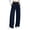 Navy, variant on Ghalytn Women's Elastic Waist Wide Leg Sweatpants - Casual Lounge Pants with Side Pockets