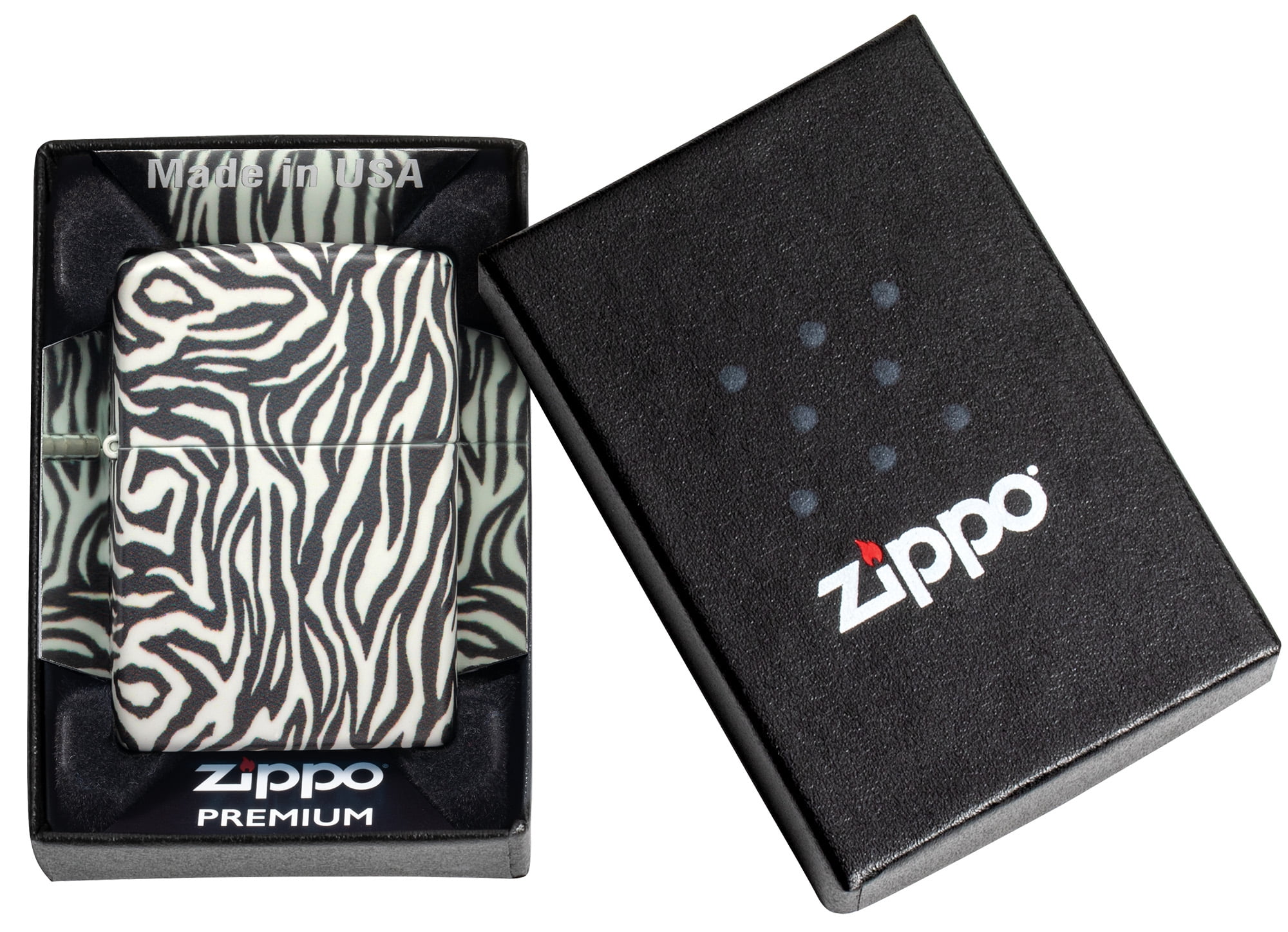 Zippo 540 Color Zebra Print Design Pocket Lighter - Walmart.com