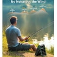 thumbnail image 5 of Solar Camping Fan with Light, 4 Speeds USB Rechargeable Solar Powered Fan with Timer, 90° Folding Portable Desk Fan with Power Bank Feature for Hurricane Outages Outdoor Camping Fishing Travel BBQ, 5 of 13