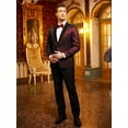 thumbnail image 3 of COOFANDY Mens Floral Tuxedo Jacket Embroidered Blazer Shawl Lapel Dress Suit Slim Fit for Christmas Prom Wedding Homecoming Party, 3 of 9