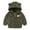 Army Green, variant on Zecgelong Baby Girls Boys Jacket Bear Ears Hooded Outerwear Zipper Warm Winter Coat Size 18-24 Months