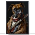 thumbnail image 2 of Boxer Dog and Guitar Picture Poster Unframe, Boxer Dog Canvas Frame Ready to Hang - Vintage Posters - Gift For Mom, 2 of 6