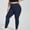 Navy, variant on Odbmxy Leggings for Women Plus Size Beige High Rise Womens Yoga Pants Stretch Running Solid Color Tight Fitness Long Pants,3XL