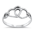 thumbnail image 1 of Interlocking Infinity Love Knot Heart Ring .925 Sterling Silver Band Jewelry Female Male Size 7, 1 of 4