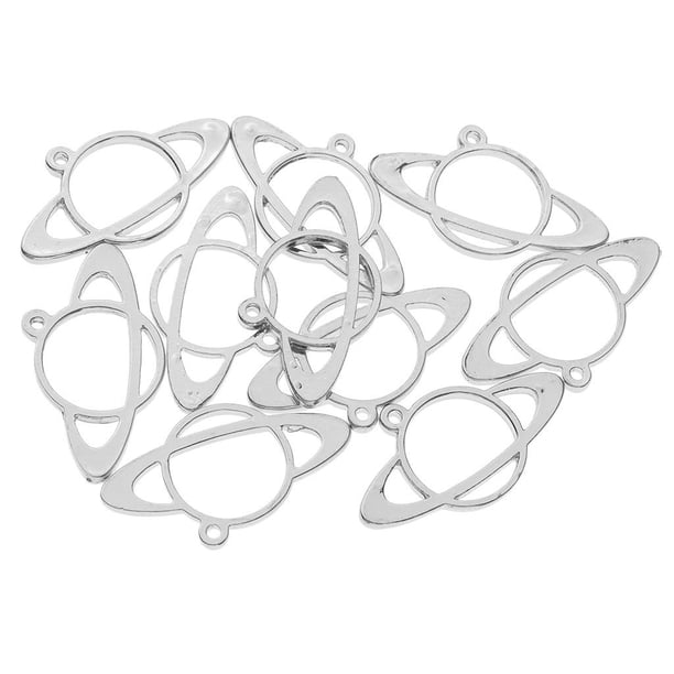 10x Forma Metal Colgante Bisel Abierto Ajuste De Resina En Joyería - Pta Plata perfecl Encantos de fabricación de joyas de resina UV