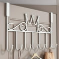 thumbnail image 6 of Qholemyo No Punch Back Door Coat Hooks Thick Mounted Shelves No Nails Behind The Door Hooks To Hang Clothes Thickened And Thicker Hangers Wall Mounted Coat Rack Coat Rack Wall Mount, 6 of 6