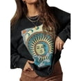 thumbnail image 3 of ZAXARRA Femmes? S Vintage Peinture Impression Pull à Manches Longues Sweatshirt, 3 of 10